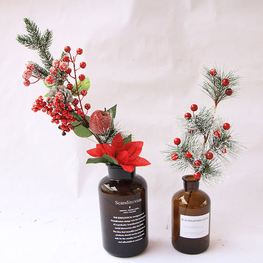Christmas Rattan Tabletop Decoration Cuttings Artificial Holiday Decor