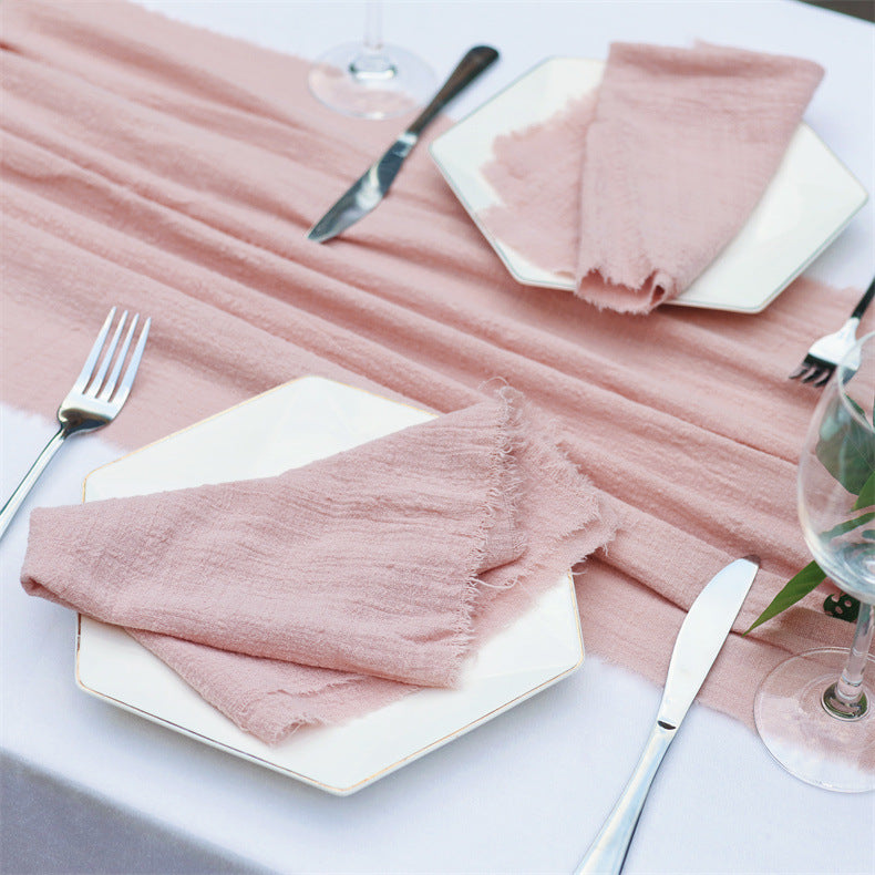 Bulk Cotton Linen Napkins 17" x 17" Rustic Square Napkins  Wedding Party Baby Shower Decoration Wholesale