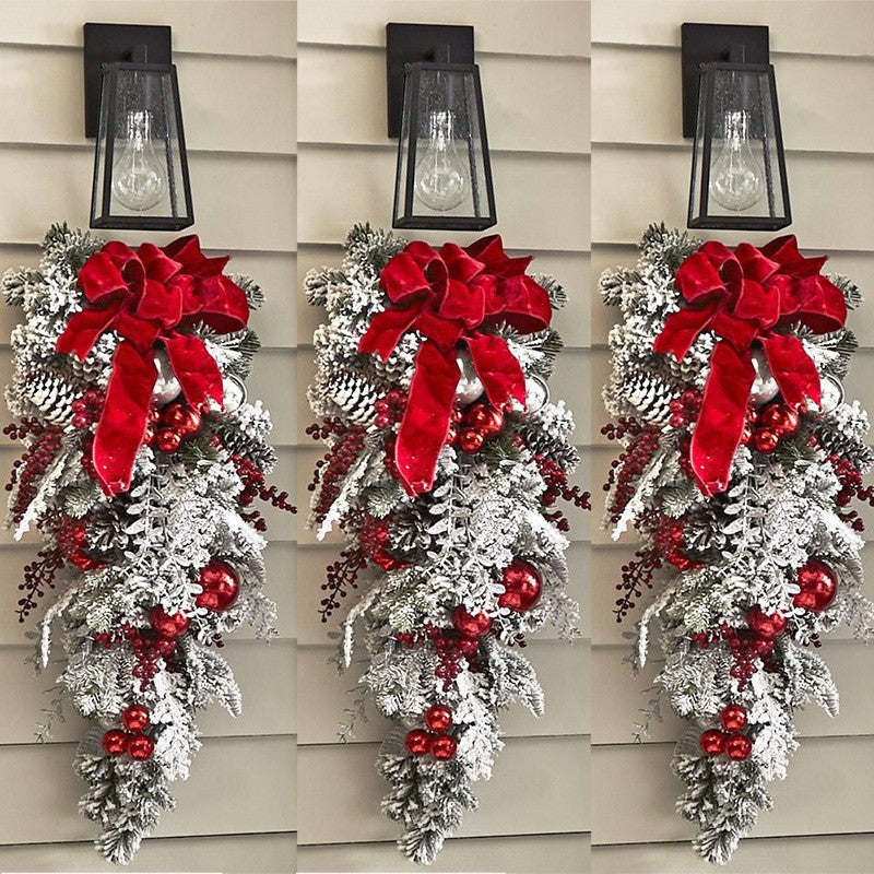 Bulk Christmas Velvet Flower Wreaths Door Hangings Festive Decorations for Holiday Garland Wholesale