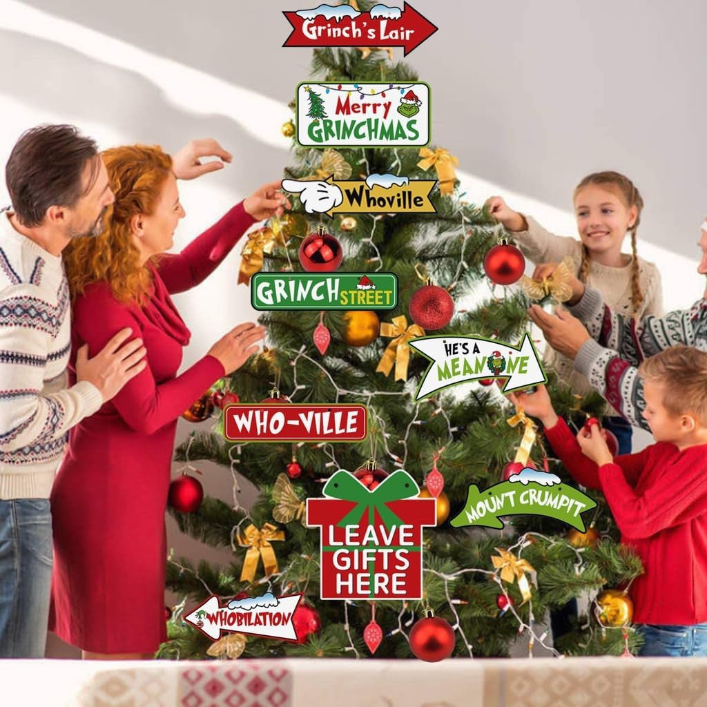 Bulk 18 PCS Christmas Tree Ornaments, Xmas Hanging Decorations for Tree, Holiday Party Supplies, Christmas Decor Wholesale