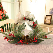 Christmas Red Berry Wreath Front Door Decoration 14 Inch Artificial Holiday Decor
