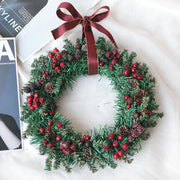 Christmas Red Berry Wreath 12 Inch Rattan Circle Foam Artificial Holiday Decor