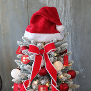 Christmas Santa Hat Tree Ornament 24 Inch Artificial Holiday Decoration