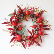 Pomegranate Artificial Wreath 14 Inch Autumn Winter Thanksgiving Decor Bulk Quantity