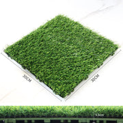 Artificial Grass Panels 11 Inch Bulk Faux Greenery Square Detachable Splice Decoration
