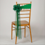 Bulk 2 Pcs Organza Back Flower Chair Sashes Wedding Banquet Decoration Wholesale