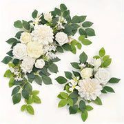 2 Pcs Artificial Flower Garland Wedding Decor Backdrop for Ceremony Reception Wall Easel