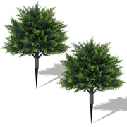Artificial Topiary Bushes with Spike Stakes, UV Resistant Outdoor Fake Shrubs, Bulk Quantity