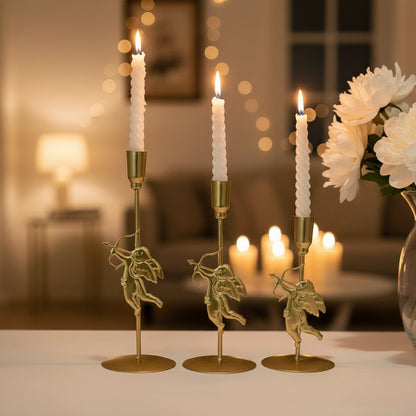 3-Pack Cupid Iron Candelabra Set (3 Sizes) - Wedding & Elegant Home Decor