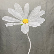 3 Pcs Extra-Large Artificial Tulle Daisy Flower Stems with Bases for Wedding Party Decorations