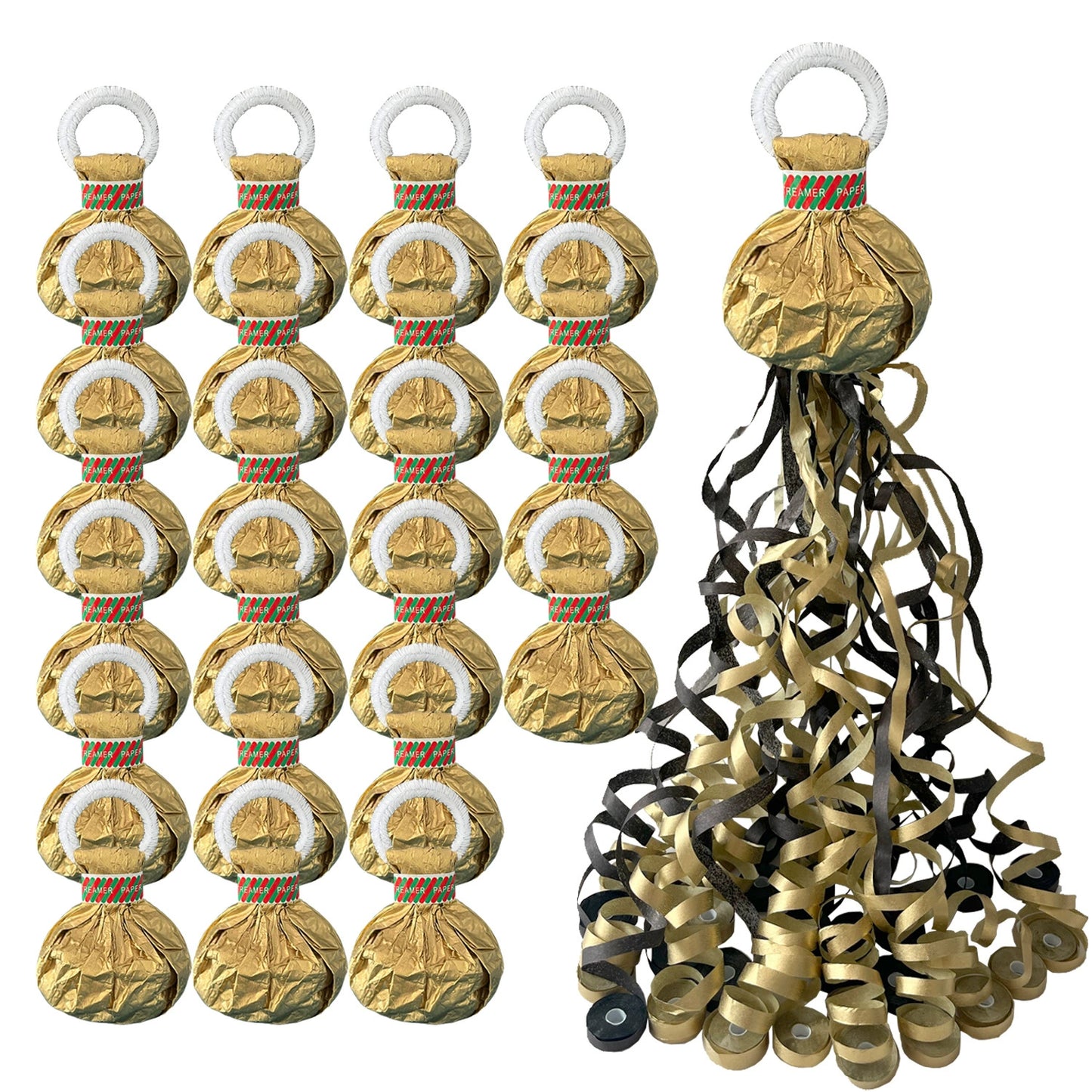 30-Pack Party Popper Streamers - Wedding Birthday Graduation Party Decor