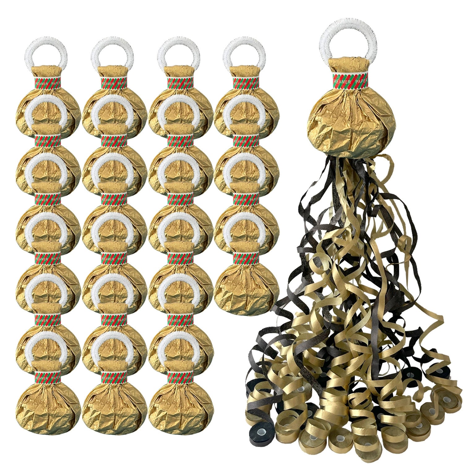 30-Pack Party Popper Streamers - Wedding Birthday Graduation Party Decor