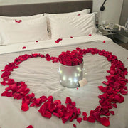 Faux Rose Petals for Wedding Engagement Decorations, Artificial Silk Flower Petals, 200 Pcs