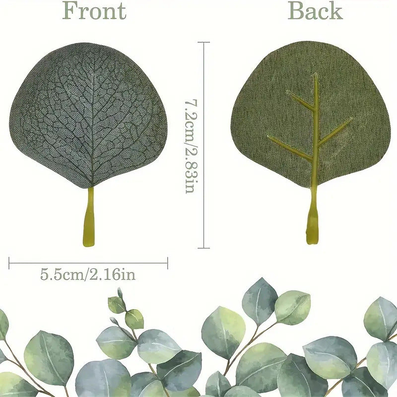 300 Pcs Artificial Eucalyptus Leaves Bulk for Cake Decoration and Packaging