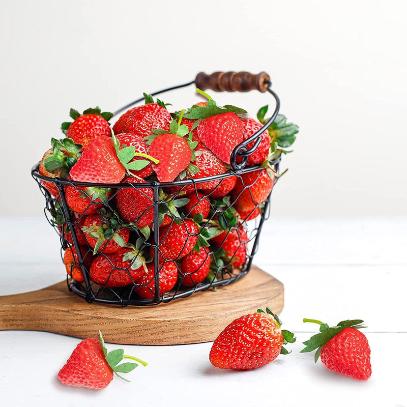 30 Pcs Artificial Strawberries Lifelike Realistic Simulation Red Plastic Fruit Decor