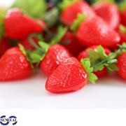30 Pcs Artificial Strawberries Lifelike Realistic Simulation Red Plastic Fruit Decor