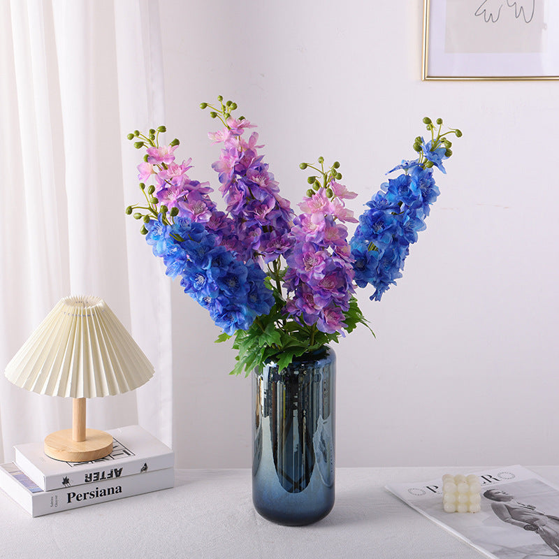 9 Colors 31.5 Inch Real Touch Delphinium Stems Bulk Faux Larkspur Flowers