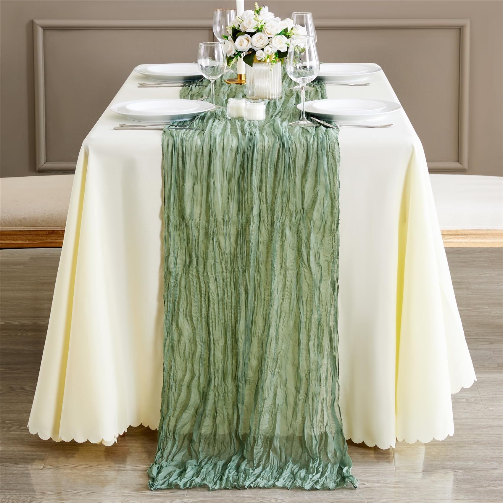 Bulk 2 pcs Cheese Table Runner Bohemian Style Bali Sheer Tablecloth Wedding Party Decor Wholesale