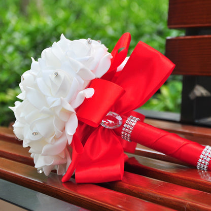 Korean Style Bridal Bouquet - Fake PE Flower Wedding Bouquet for Brides