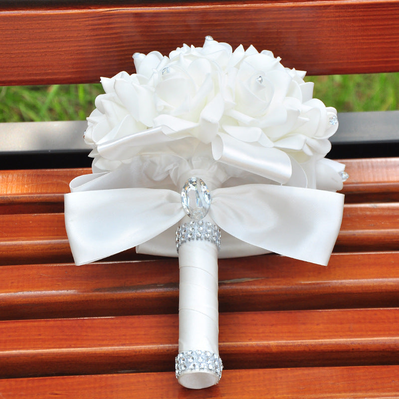 Korean Style Bridal Bouquet - Fake PE Flower Wedding Bouquet for Brides