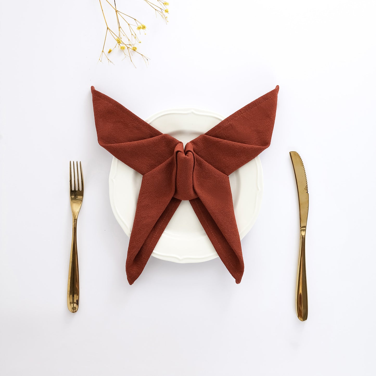 Bulk organic cotton napkins wedding party hotel table decoration wholesale