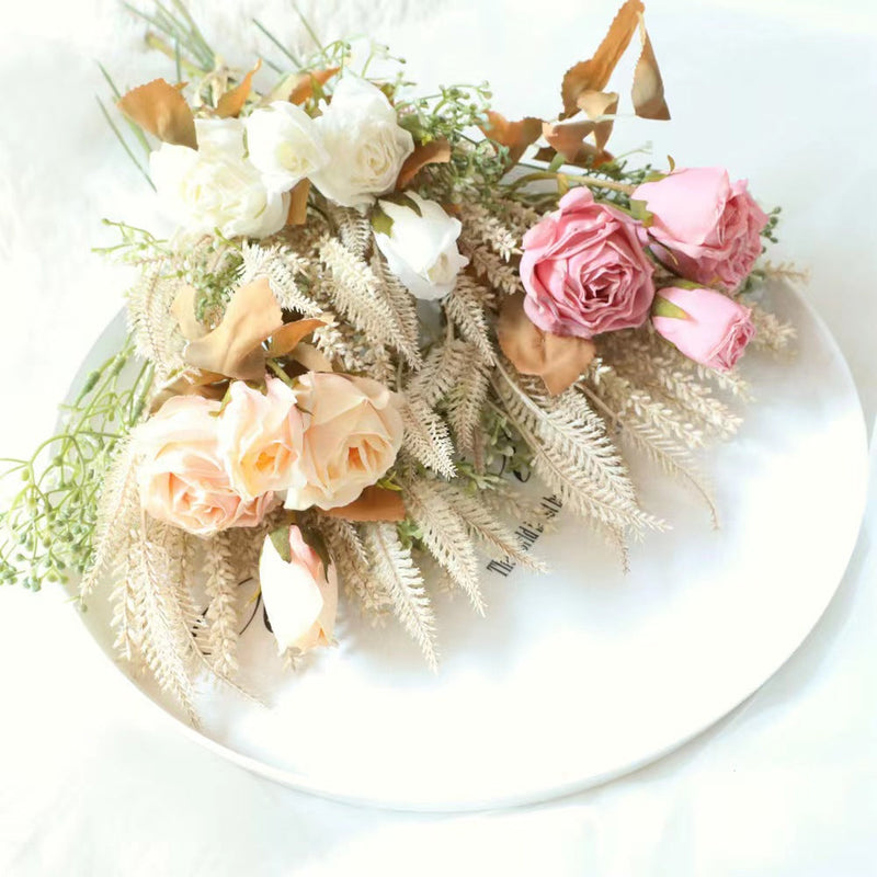 Artificial Roses 50 Pcs Bulk Fake Flowers Wedding Home Decoration Silk 12 Inch