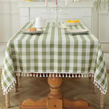 Bulk St. Patrick's Day Checkered Tablecloth Washable Buffalo Plaid with Tassel Suitable for Kitchen and Dining Room Decor Wholesale