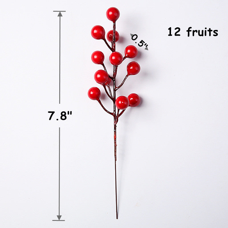 39 Pcs Artificial Holy Berry Stems Picks Christmas Decorations Bulk Wholesale
