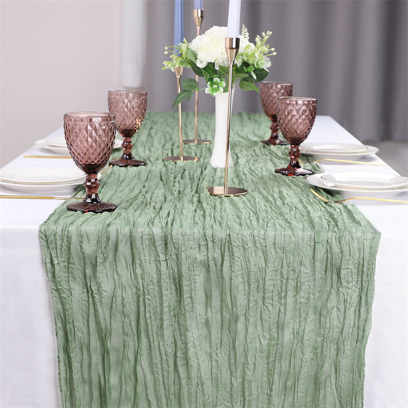 Bulk 2 pcs Cheese Table Runner Bohemian Style Bali Sheer Tablecloth Wedding Party Decor Wholesale