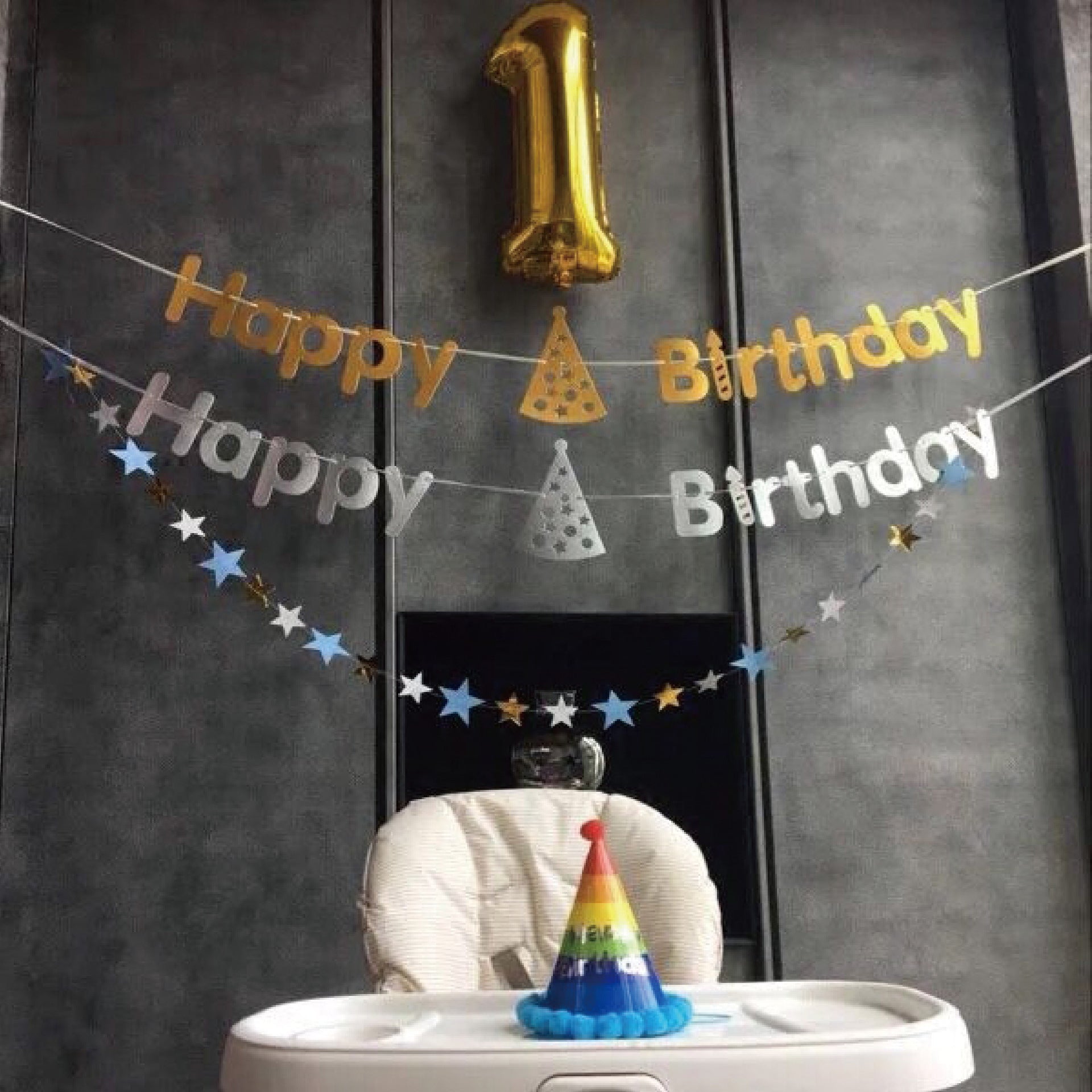 Bulk 2 pcs Gold Foil Happy Birthday Banner Instagram Party Decorations Birthday Party Supplies Wholesale