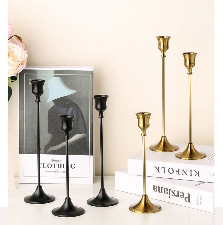 Bulk 3 Pcs Taper Candlestick Holders for Wedding Events Centerpiece Table Decor Wholesale