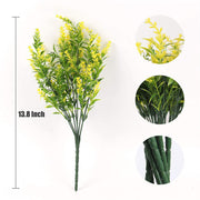 Artificial Greenery Plants Lavender Bulk 10 Pcs UV Resistant Shrubs for Outdoors Hanging Planters Window Box Indoor Decor