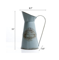 Bulk Metal Flower Vase White Shabby Chic Vintage Farmhouse Jug Vase for Home Kitchen Living Room Wholesale