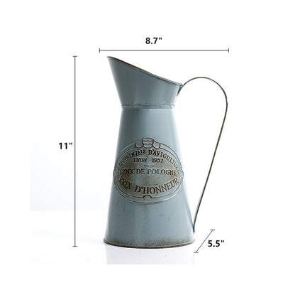 Bulk Metal Flower Vase White Shabby Chic Vintage Farmhouse Jug Vase for Home Kitchen Living Room Wholesale