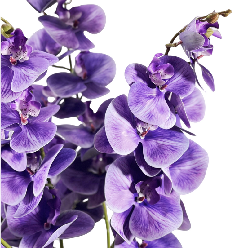 37 Inch Purple Wisteria Phalaenopsis Orchid Silk Flowers Long Stem Bulk Wholesale