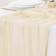 Bulk 120" Pink Cheesecloth Table Runner Spring  Boho Rustic Gauze Table Runner for Wedding Baby Shower and Birthday Party Decor Wholesale