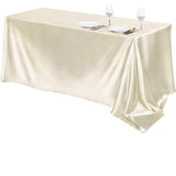 Bulk 4 Pack Satin Tablecloths 102x58 Inch for Wedding Banquet Party Events Decorations