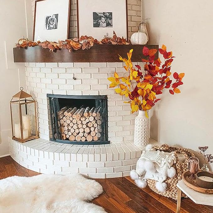 Bulk 41" Long Artificial Fall Beech Leaf Stems for Seasonal Home and Event Decor Wholesale