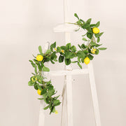 39 Inch Artificial Greenery Garland with Lemons and Flowers, Bulk Wholesale Quantity