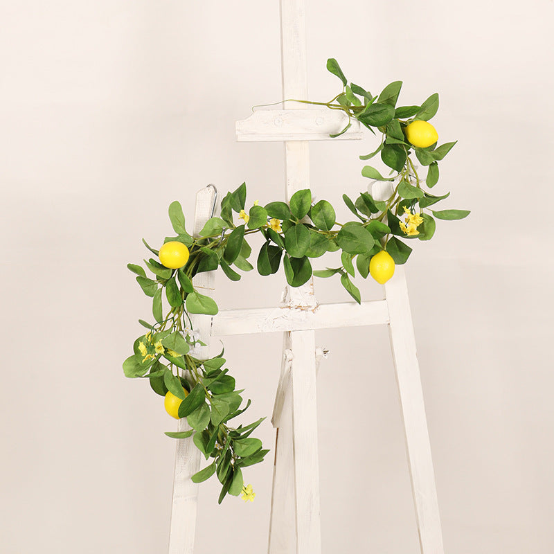 39 Inch Artificial Greenery Garland with Lemons and Flowers, Bulk Wholesale Quantity