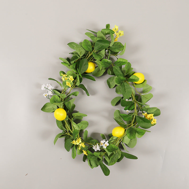 39 Inch Artificial Greenery Garland with Lemons and Flowers, Bulk Wholesale Quantity
