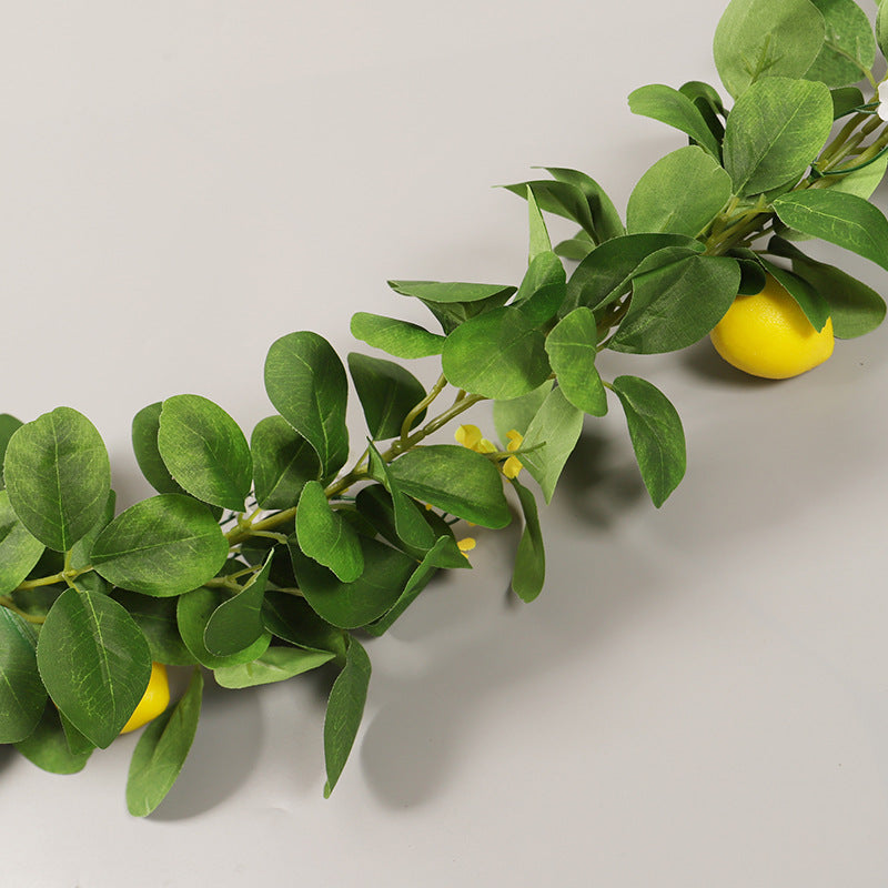 39 Inch Artificial Greenery Garland with Lemons and Flowers, Bulk Wholesale Quantity