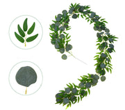 6.5FT Artificial Eucalyptus Garland Greenery Hanging Vines for Wedding Table Runner Party Centerpiece