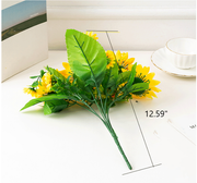 Artificial Sunflower Stems 12 Inch 10 Pcs Bulk Silk Sunflowers for Fall Indoor Outdoor Decoration