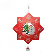 3D Christmas Tree Wind Spinner, 11.8×11.8 Inch Stainless Steel Hanging Decoration for Balcony