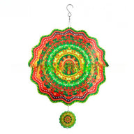 3D Christmas Tree Wind Spinner, 11.8×11.8 Inch Stainless Steel Hanging Decoration for Balcony