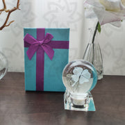 3D Rose Crystal Night Light with Base Clover Design Bulk Mother's Day Gift