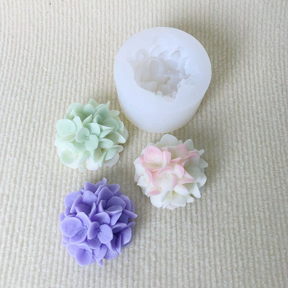 3D Hydrangea Flower Silicone Mold - For Candles & Plaster, DIY Craft Essential