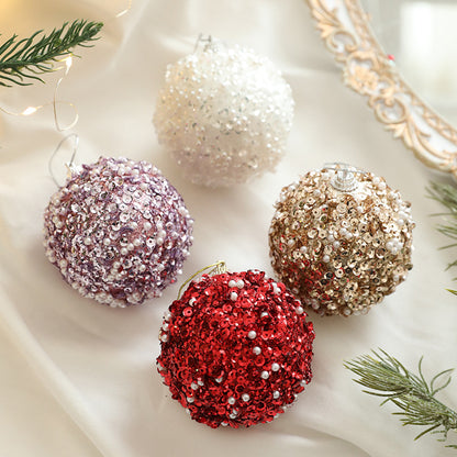 3.15" Glitter Foam Christmas Ball Ornaments – Shatterproof Sparkle for Holiday Tree, Wreath & Garland