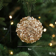 3.15" Glitter Foam Christmas Ball Ornaments – Shatterproof Sparkle for Holiday Tree, Wreath & Garland